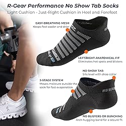 R-Gear Drymax No Show Running Socks For Men and