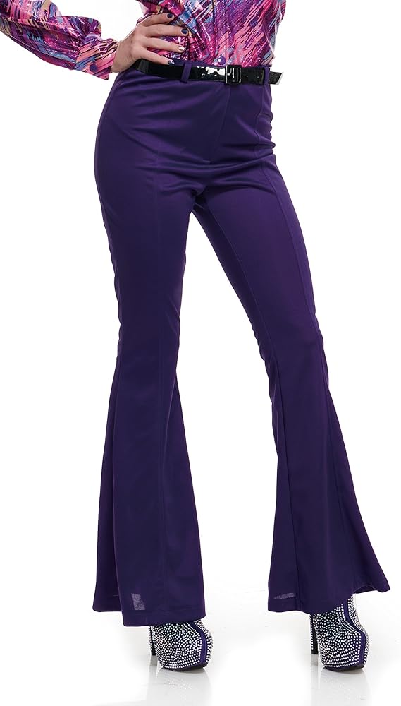 high waisted disco pants with button