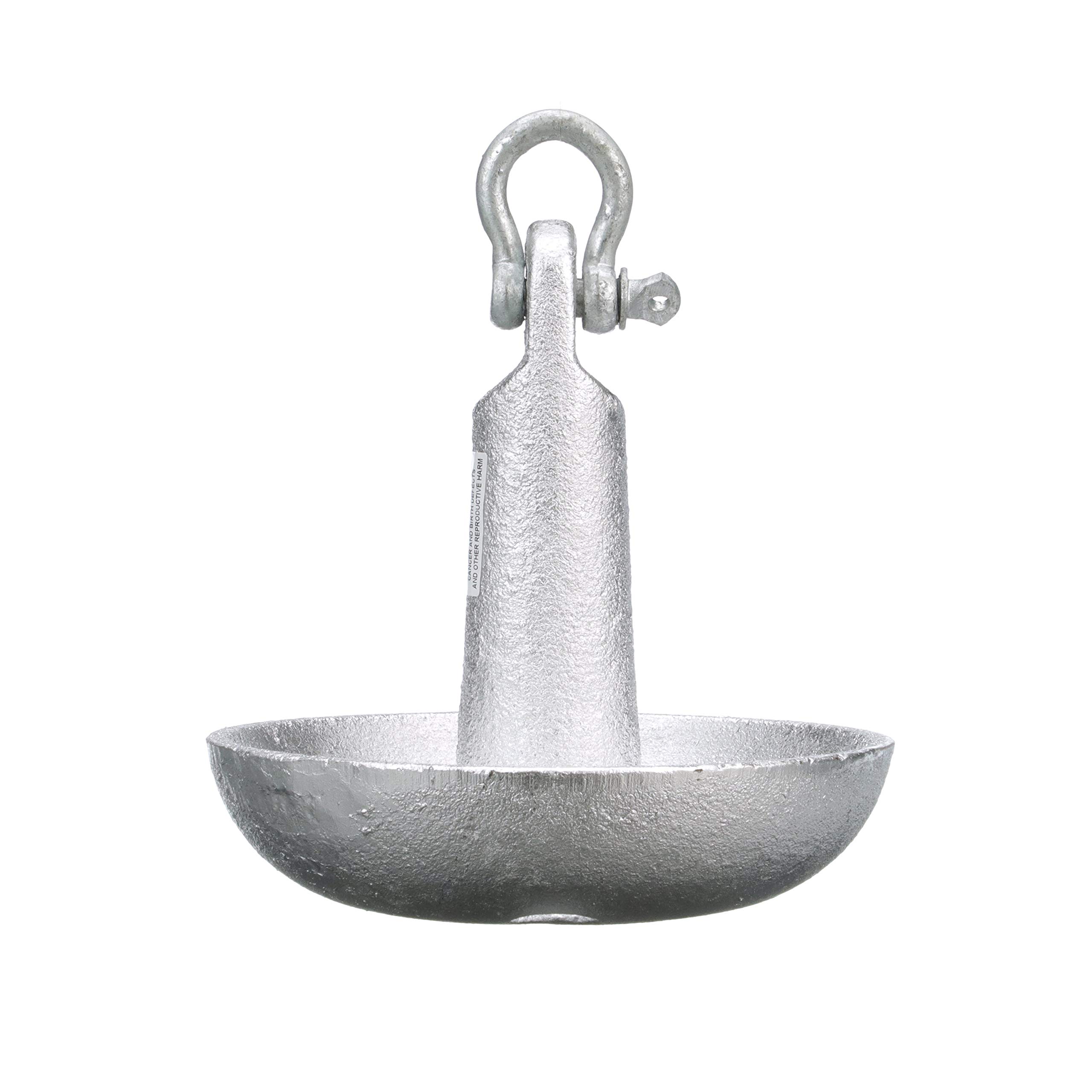 SEACHOICE Mushroom Anchor, Cast Iron, Aluminum-Painted, Silver, 10 Lbs., Boats Up to 12 Ft. Long