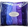 Merino Silk Luxe Tonal Designer Blend. Superfine Merino, Mulberry Silk, Tussah Silk. Top Roving for Spinning or Felting. Royal Velvet 5oz
