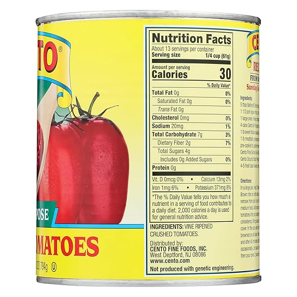 CENTO FOODS, CRUSHED TOMATOES, 28 OUNCE