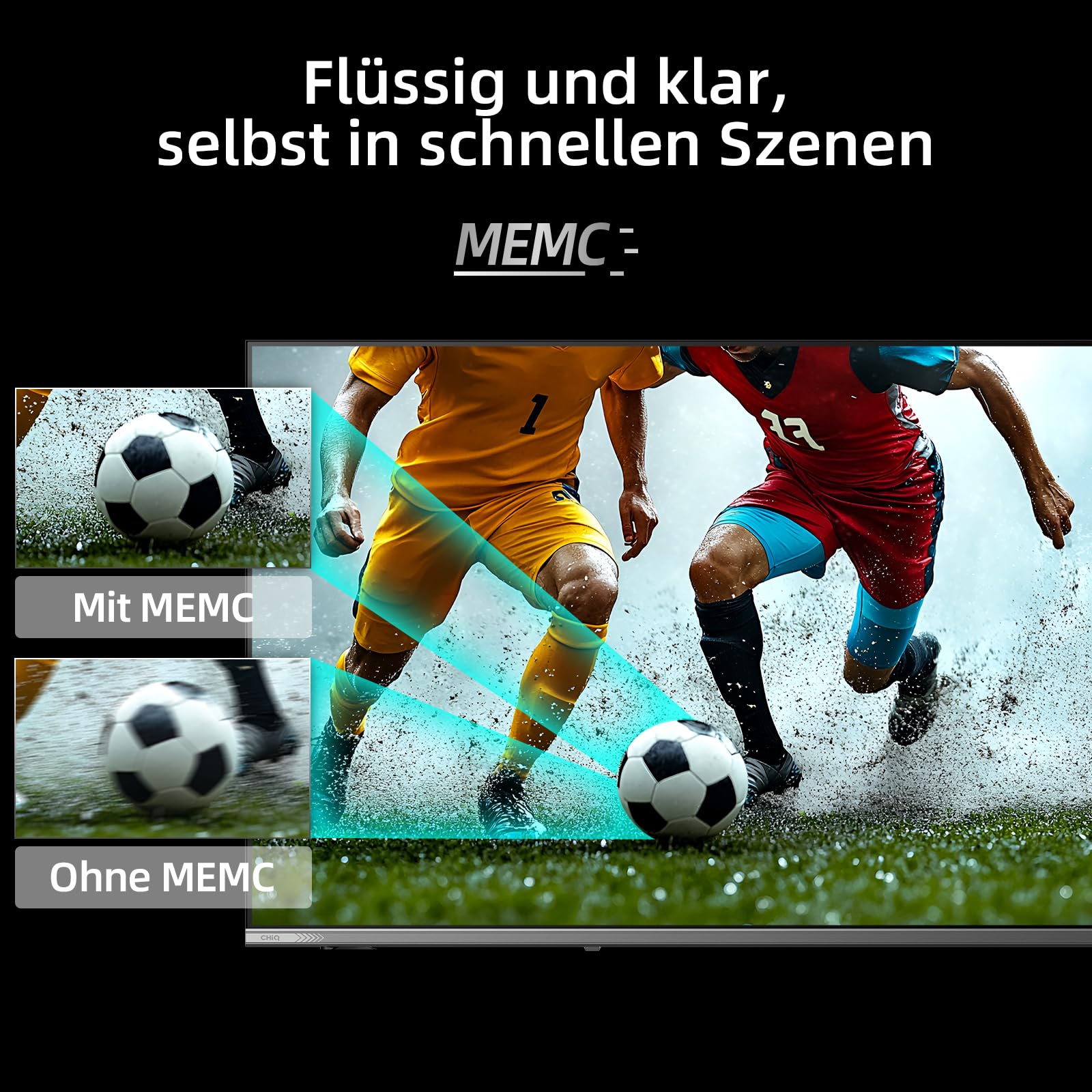 CHIQ 50 Zoll (127 cm) 4K UHD Smart Google TV, HDR10, MEMC, kompatibel mit Apple AirPlay & Google Sprachsteuerung, mit ALLM & VRR, Dolby Audio, Prime Video, YouTube, 2026 U50QST 8