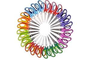 W.A. PORTMAN WA Portman 5 Inch Pointed Kids Scissors 24 Pack - Pointed Scissors for Kids - Small Scissors for School Kids - Scissors Kids Safety Scissors Bulk - Bulk School Supplies - School Scissors