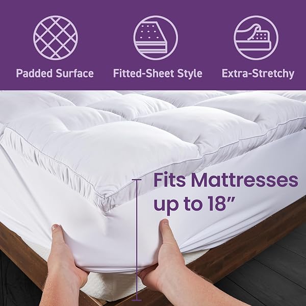 SAFEREST CLOUDGUARD – FULL SIZE HYBRID MATTRESS PROTECTOR & PAD (EXTRA PADDED) – WATERPROOF QUILTED PILLOW TOP MATTRESS COVER – THICK, PLUSH & FITTED MATTRESS TOPPER FOR BED