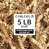 Corlcol 5LB Crinkle Paper Filler (Kraft, 5 LB)