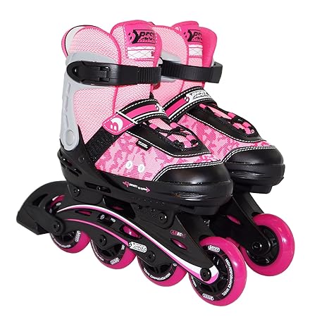 Best Sporting Inline Skates, Größe verstellbar mit ABEC 5 Carbon-Kugellager, Inliner für Kinder und Jugendliche bis Größe 40 