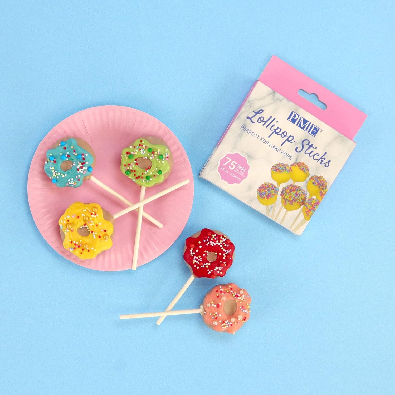 PME LS170 Lollipop Sticks 9.5 cm (3.7 in), 75-Pack, White - Image 5