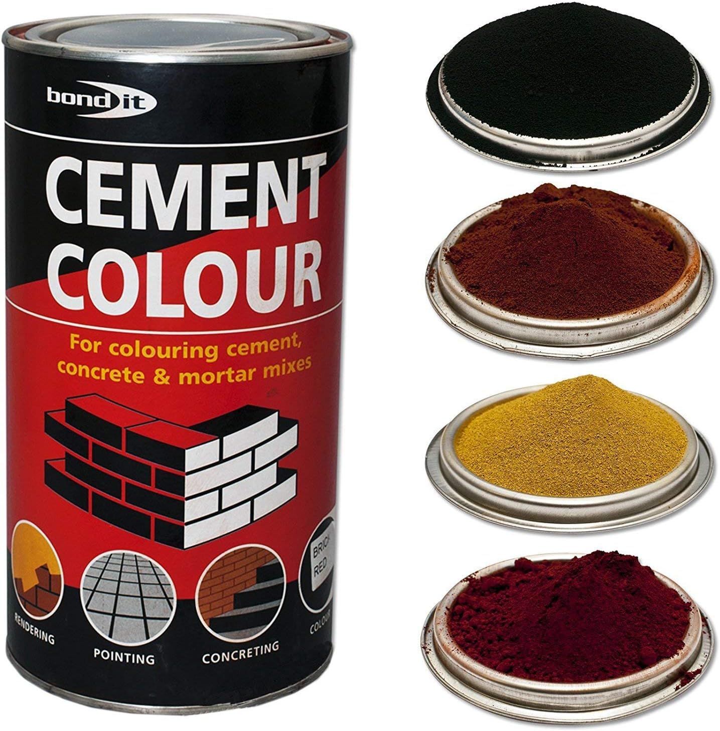 2XRusset Brown 1kg Cement Colour Toner/dye/Pigment A tin of Powdered