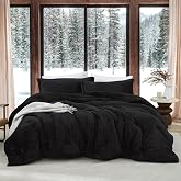 Coma Inducer Thicker Than Thick Oversized Queen Comforter Set - Standard Plush Filling - Real Black