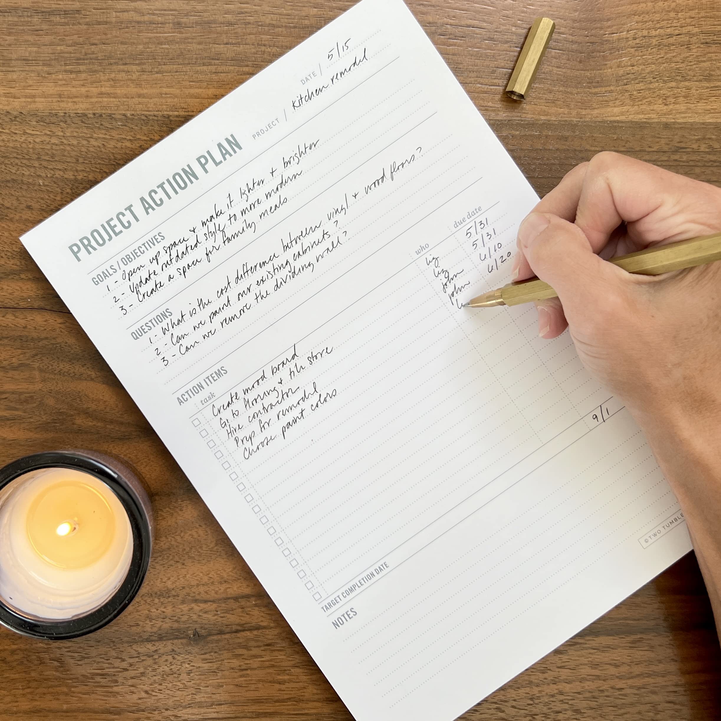 Mua Two Tumbleweeds Project Planner Notepad - 7 x 10” Planning Pad for ...