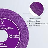 SS Shovan 3Pcs 4 Inch Diamond Glass Cutting Disc Kit 100mm 22.23mm bore view 4