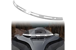 VEISUTOR Stainless Steel Slotted Windshield Trim for Harley Street Glide Electra Glide Ultra Classic CVO 2014-2023 Accessorie