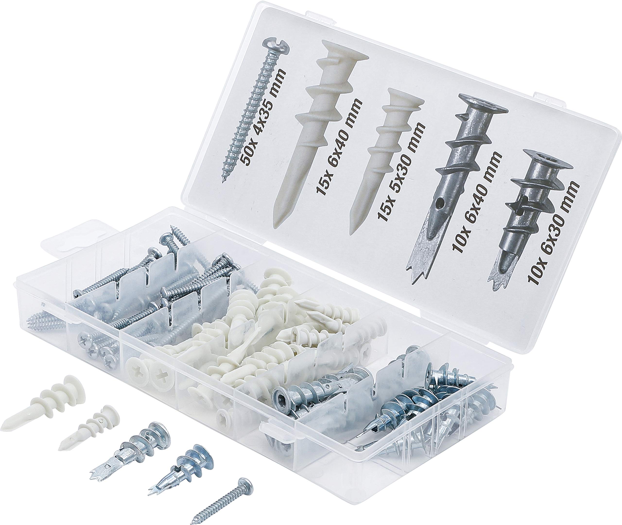 BGS Diy 88200 | Plasterboard Dowel Assortment | 100 pcs.