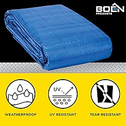 Multi-Purpose Blue Poly Tarp Cover 5 Mil Thick