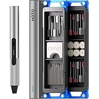 HOTO SNAPBLOQ™ R-A04 Mini Cordless Rotary Tool Kit - Brushless Motor, 22000 RPM Variable Speed, 38-Piece Accessory Set for Sa
