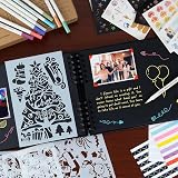 Newthinking Photo Scrapbook with 80 Black Pages 11.5x8.5in Accessories Kit view 7