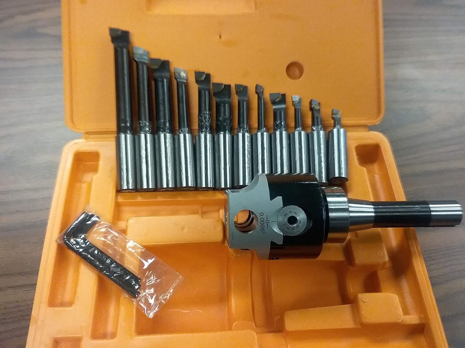 3'' Precision Adjustable Boring Head w. R8 Arbor 12pcs 3/4" Carbide