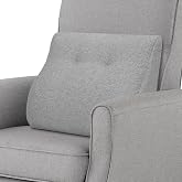 baibu Back Support Pillow for Recliner Soft Dual Layer Lumbar Support Pillow with Shredded Memory Foam Ergonomic Orthopedic Couch Lumbar Cushions for Elderly Lower Back Pain Relief, Light Grey