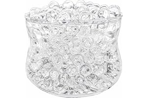 NIKOEO Clear Water Beads, 10,000 Pcs Clear Water Gel Jelly Beads Vase Filler for Floating Candle Making, Wedding Centerpiece, Festive Floral Decoration Flower Arrangement (Transparent)