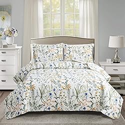 Ycosy Floral Quilt Sets Twin Size Reversible