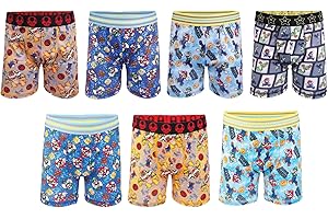 Nintendo boys Super Mario Boxer Briefs With Mario, Luigi, Toad, Yoshi, Peach & Bowser, Size 2/3t-12