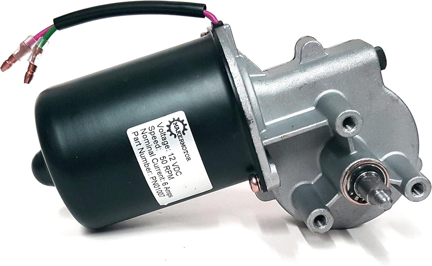 thumbnail image 2 of Alfa Wheels 12V 100W DC Worm Gear Motor – Left Side, Reversible, 35-50 RPM High Torque – ZD1633L 2 of 6