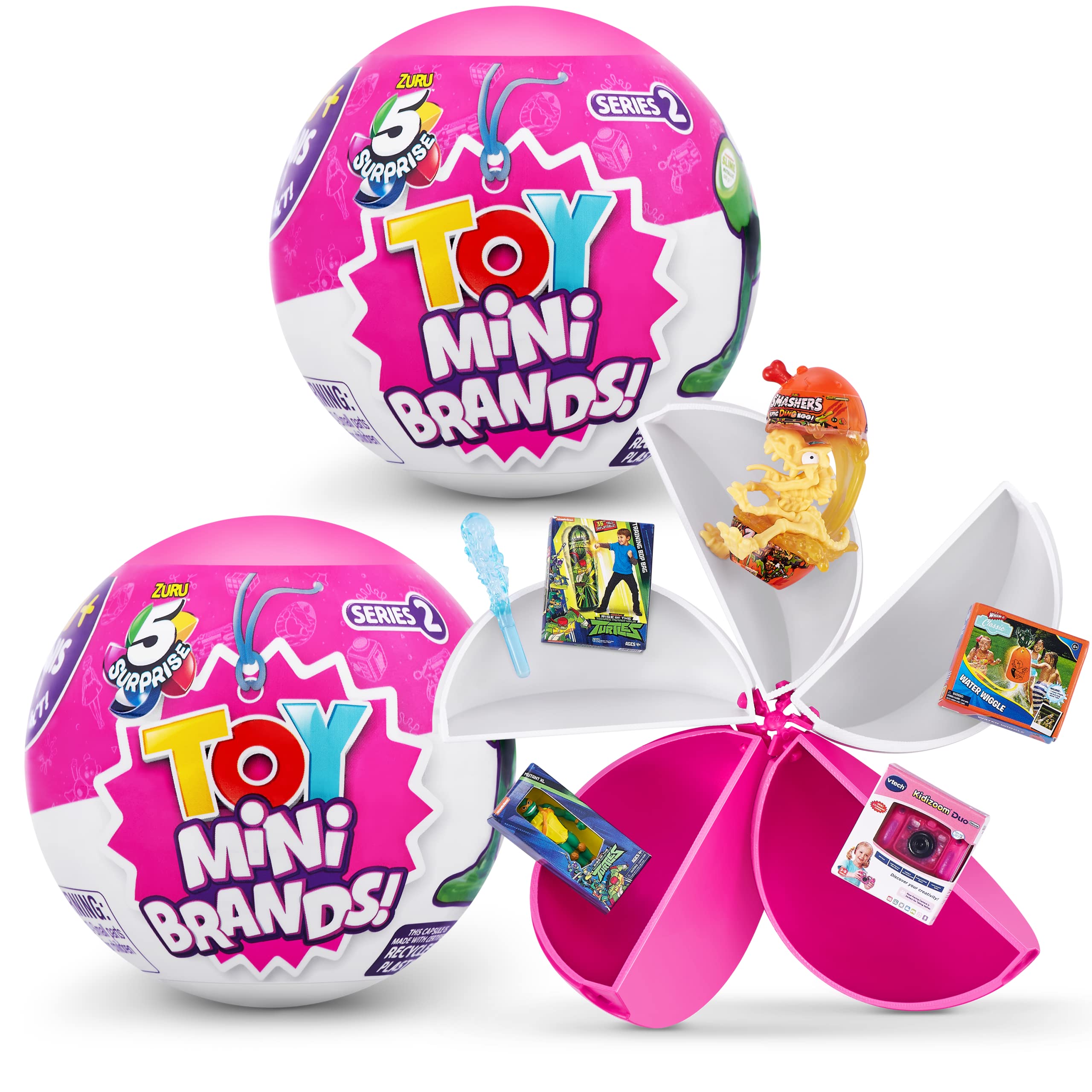Mini Brands 2 Pack Toys Series 2 by ZURU, Surprise Collectable Minis in Blind Packaging, Iconic Toys-Themed Miniatures, Great Gifts for Girls and Kids