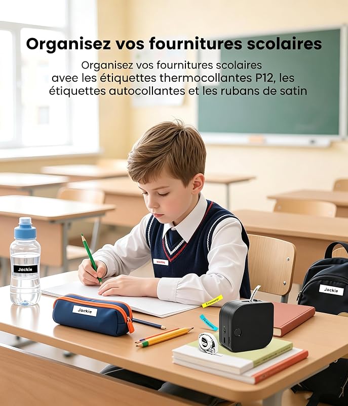 P12 Étiqueteuse: pour Vêtements, école, Cuisine et Bureau