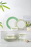FHGNYSM 12-Piece Bone China Dinnerware Set with