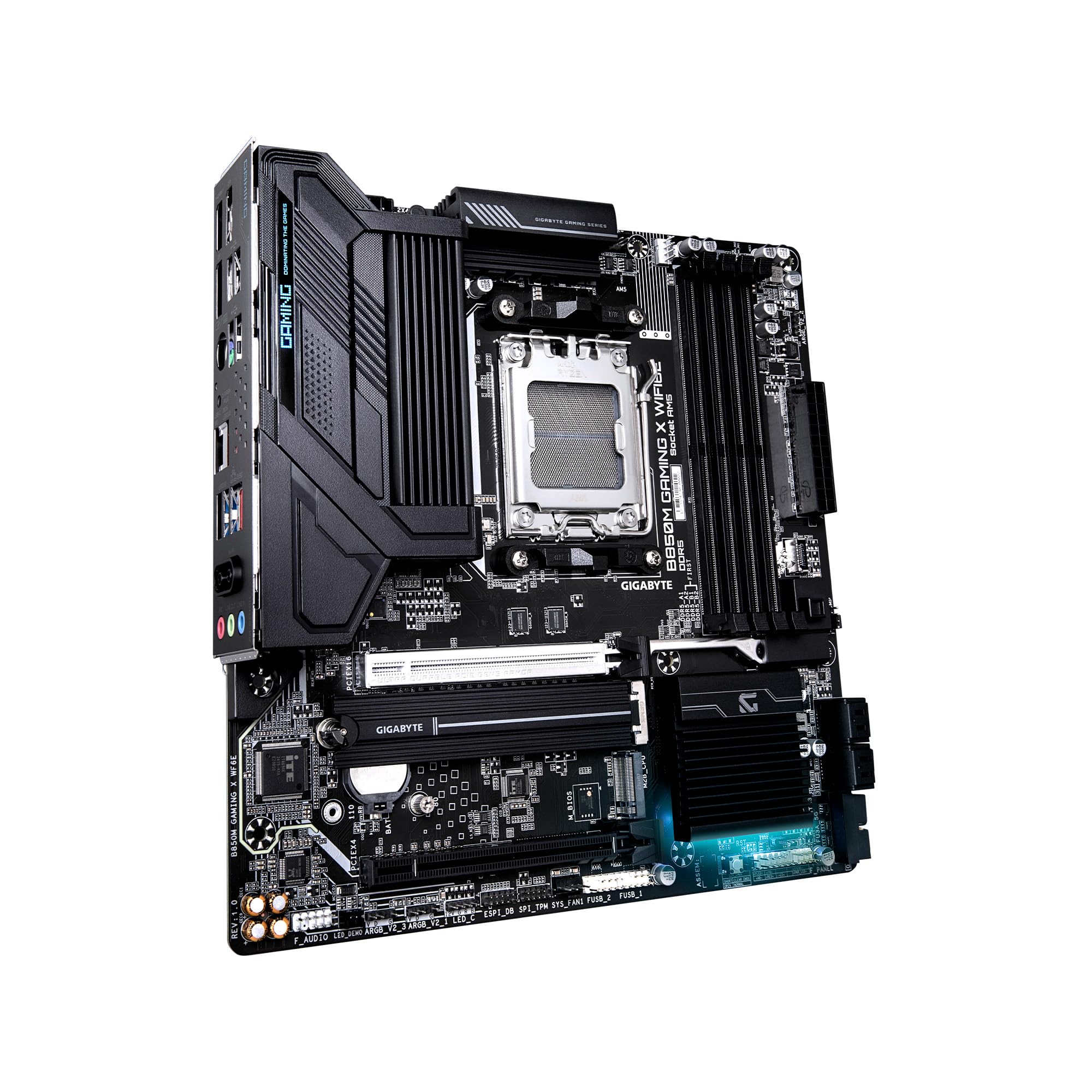 GIGABYTE B850M Gaming X WIFI6E AMD AM5 LGA 1718 Motherboard, mATX, DDR5, 2X M.2, PCIe 5.0, USB-C, WIFI6E, 2.5GbE LAN, EZ-Latch, 5-Year Warranty
