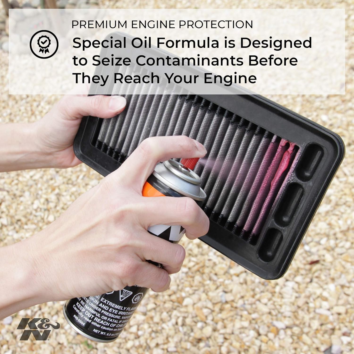 K&N Air Filter Cleaning Kit: Aerosol Filter Cleaner and Oil Kit; Restores Engine Air Filter Performance; Service Kit-99-5000: Automotive