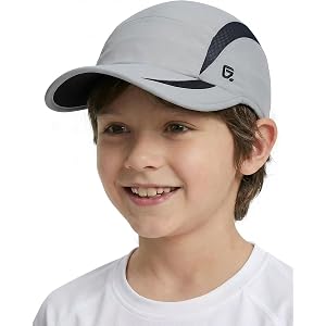 GADIEMKENSD Kids Sports Basebll Cap - Breathable Mesh Cooling Quick-Dry, Water-Repellent, UPF50+, Anti-Glare