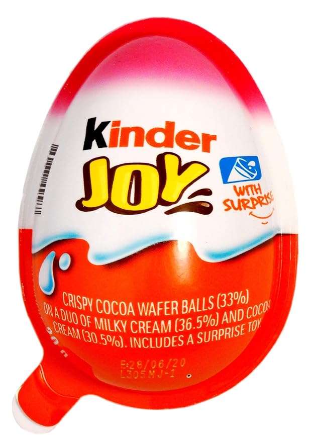 Kinder Joy Egg Girls Six (6) Pack Set, Chocolate Kinder