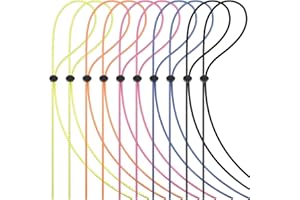 Gejoy 10 Sets Bungee Cord Strap Kit, Include Adjustable Replacement Swimming Goggle Straps with Cord Lock Clamp for Swim Goggles Anti Fog Racing Kids Goggles