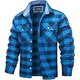 Cotrasen Mens Flannel Shirts Long Sleeve Flannel Shirt for Men Cotton Casual Button Down Plaid Shirt with 2 Pockets