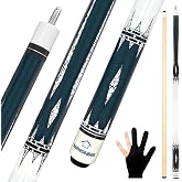 Pool Cues 58 inch Pool Cue Stick with 13mm Fiber Leather tip 20oz 4-Colors for Beginner, Commercial and Home Entertainment