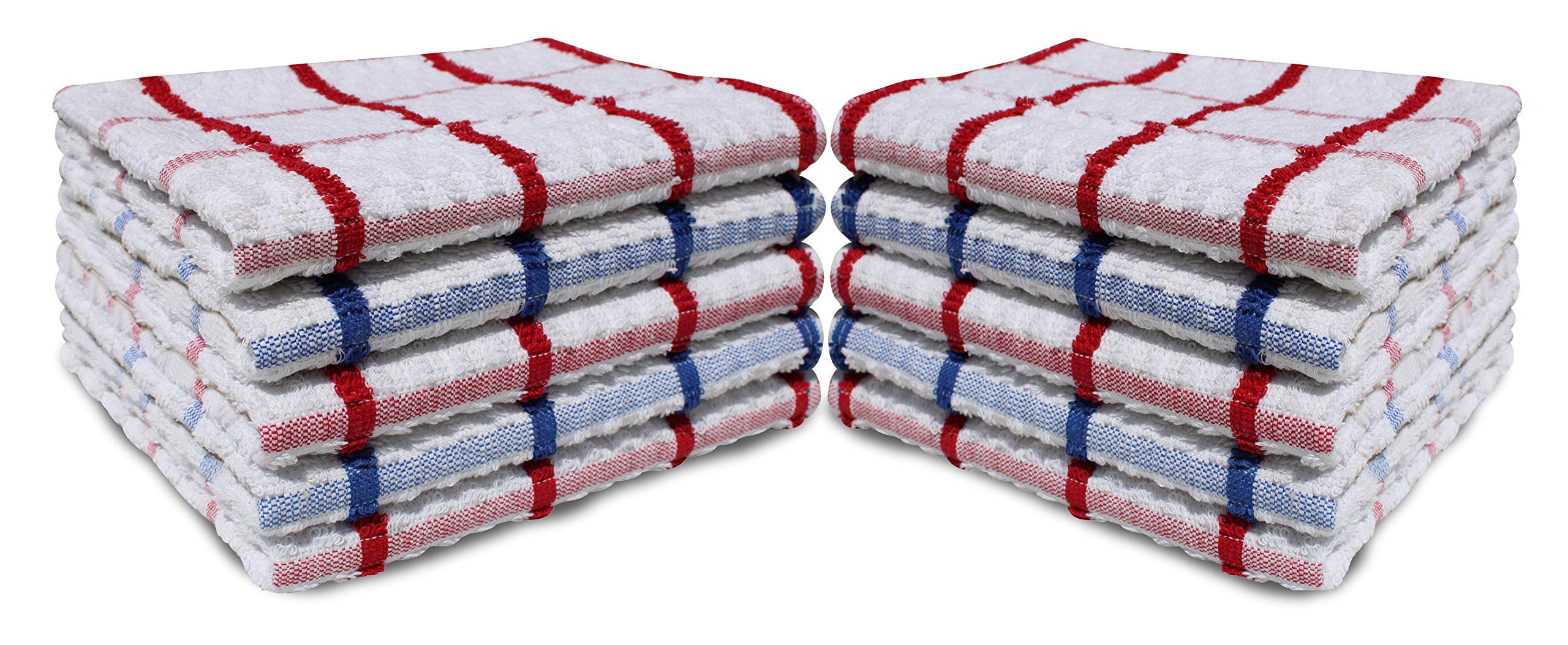 Pack of 12, 100% Combed Ring Spun Cotton Kitchen Terry Towels - Jumbo Size (50 x 70 cm) - Super Absorbent Thick Construction (300 GSM) – Quick Dry - Professional Grade - Lint Free – Fade Resistant