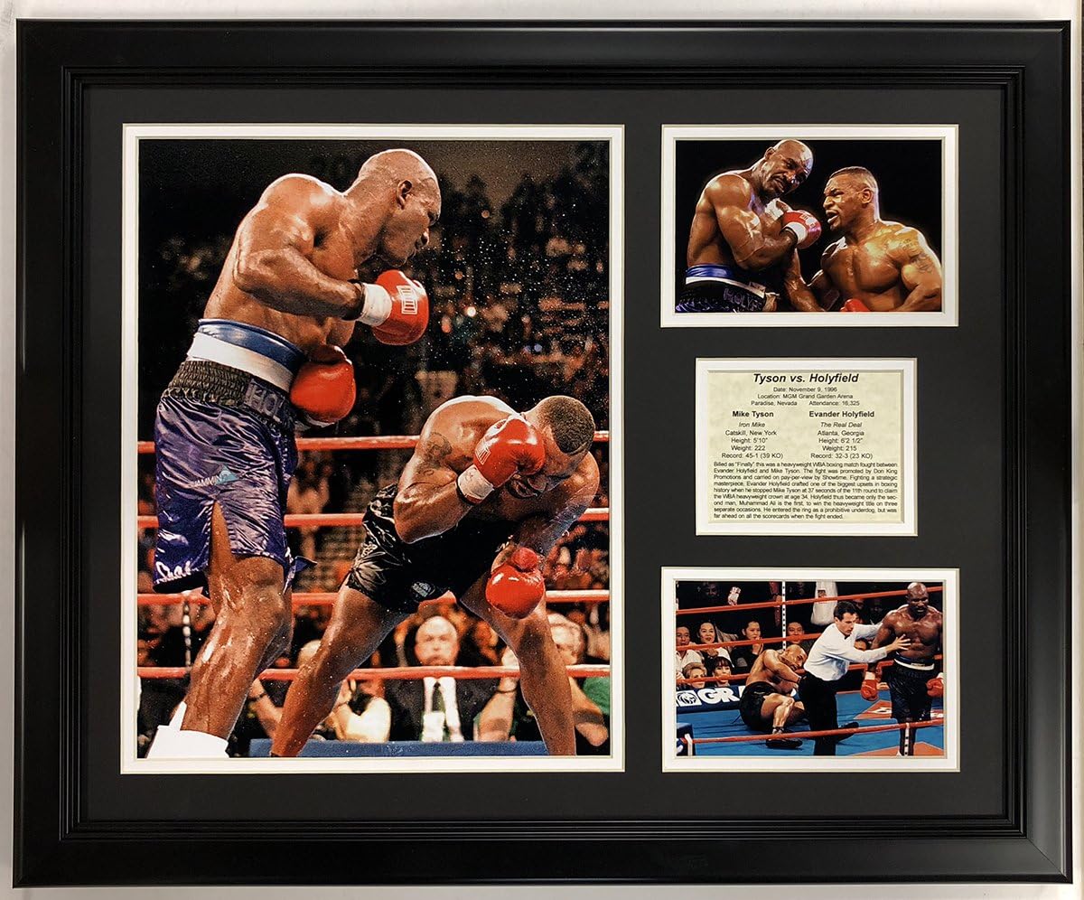 Legends Never Die Mike Tyson Versus Evander Holyfield 1996 Framed Double Matted Photos 18 X 22 Amazon Co Uk Sports Outdoors