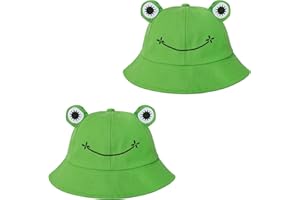 SAOROPEB Frog Bucket Hat - Cotton Funny Fisherman Hat for Adult Teens & Men