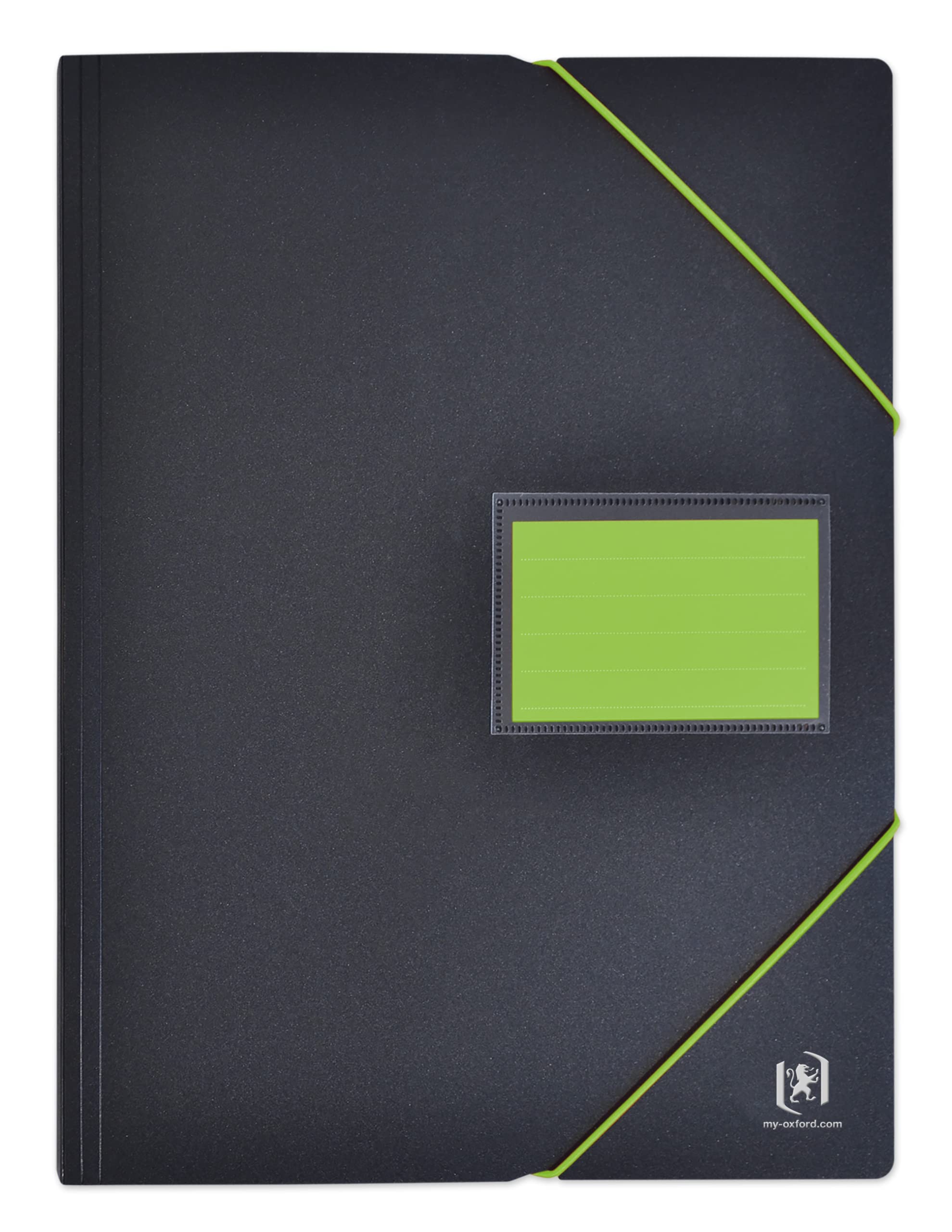 OXFORD A4 120 Views 60 Pockets Cover Polypro Two Tone Black Green Student Folder — image 1