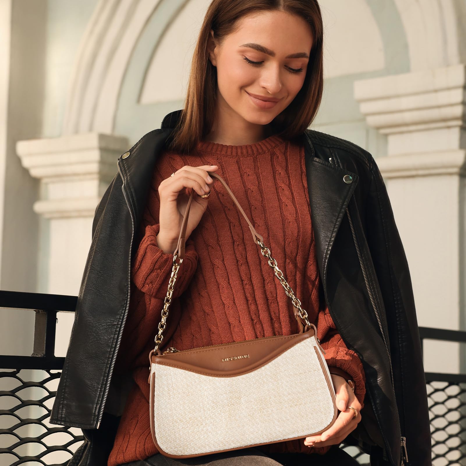 Missnine Purses for Women, Shoulder Bag Small Handbags Vegan Leather Underarm Bags Trendy Hobo Cute Clutch Purse