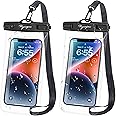 Rynapac Waterproof Phone Pouch Bag - 7.5in Water Proof Cell Phone Case for Beach Travel Must Haves, Waterproof Phone Holder with Lanyard for iPhone 16 15 Pro Max Galaxy S24 Pixel 8a, Cruise Essentials