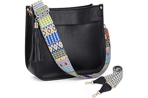 HKCLUF Crossbody Bag Purse for Women 2PCS/Set Leather Hobo Handbag Wallet Set With 2Adjustable Guitar Strap Shoulder Bag