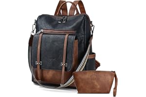 OPAGE Backpack Purse for Women Leather Backpack Purse Travel Backpack Fashion Designer Ladies Shoulder Bags With Wristlets