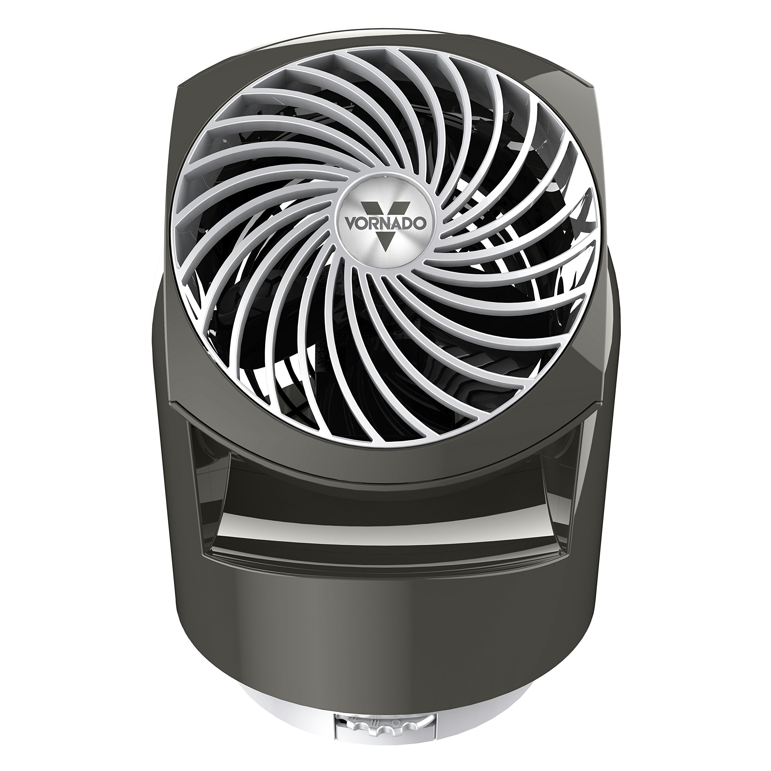 Vornado Flippi V10 Oscillating Compact Air Circulator Fan, Quiet Portable Fan for Office or Bedroom, Adjustable Head, 3 Speeds, Graphite Gray