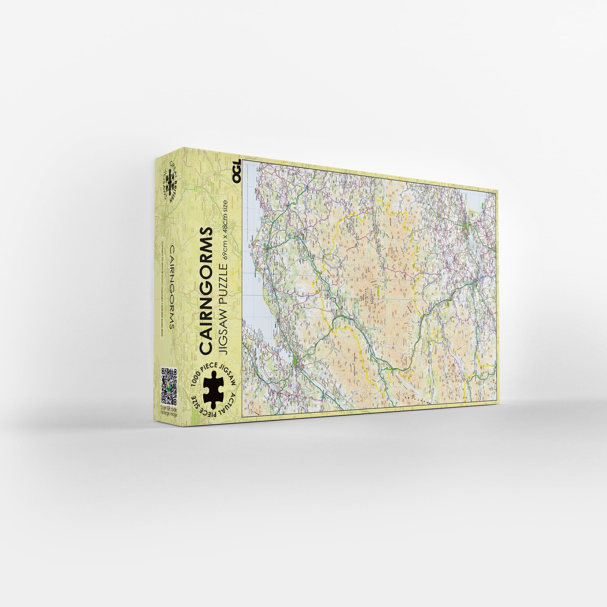 Pieceful Maps Jigsaw Puzzle | Great British Jigsaws | Small Batch Made | Sustainable Jigsaw Puzzles (The Cairngorms)