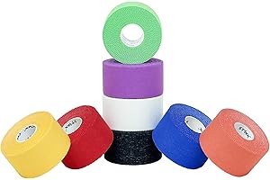 STIKK Athletic Tape - 8pk Multi Color Athletic Tape - 1.5'' x 15 Yards - Athletic Tape for Stabilizing, Supporting Muscles and Joints - Athletic Training Supplies to Safeguard Against Sports Injuries