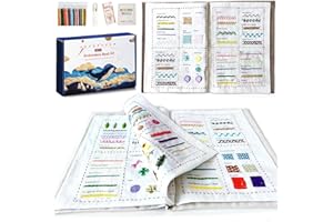 spicssa DIY Stitch Book, Embroidery Stitch Book on Linen Fabric, Complete Toolkit and Video Tutorials, Perfect for Beginners and Craft Lovers
