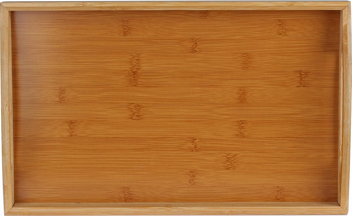 | Serving tray bamboo - wooden tray with handles - Great for dinner trays, tea tray, bar tray, breakfast Tray, or any food tray - good for parties or bed tray: Serving Trays