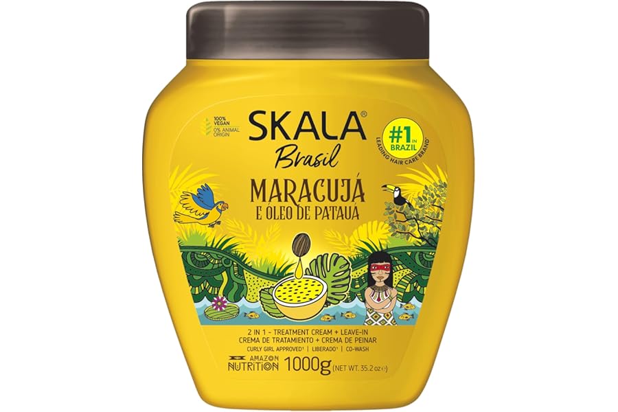 SKALA – Brasil – Creme de Tratamento 2 em 1 Maracuja e Oleo De Pataua 1 Kg – (Passion Fruit & Pataua Oil 2 in 1 Treatment Cream Net 35.27 Oz)